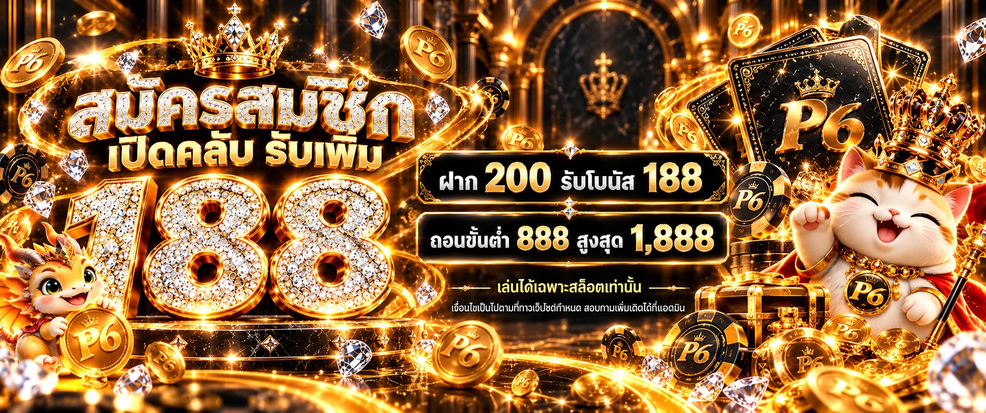P6 สมัครสมาชิกและเข้าสู่เกมสล็อต