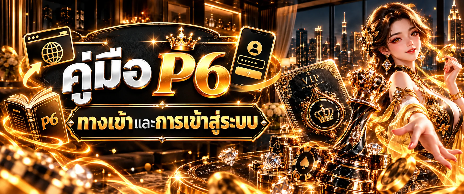 P6 ทางเข้าและเข้าสู่ระบบบนมือถืออย่างปลอดภัย